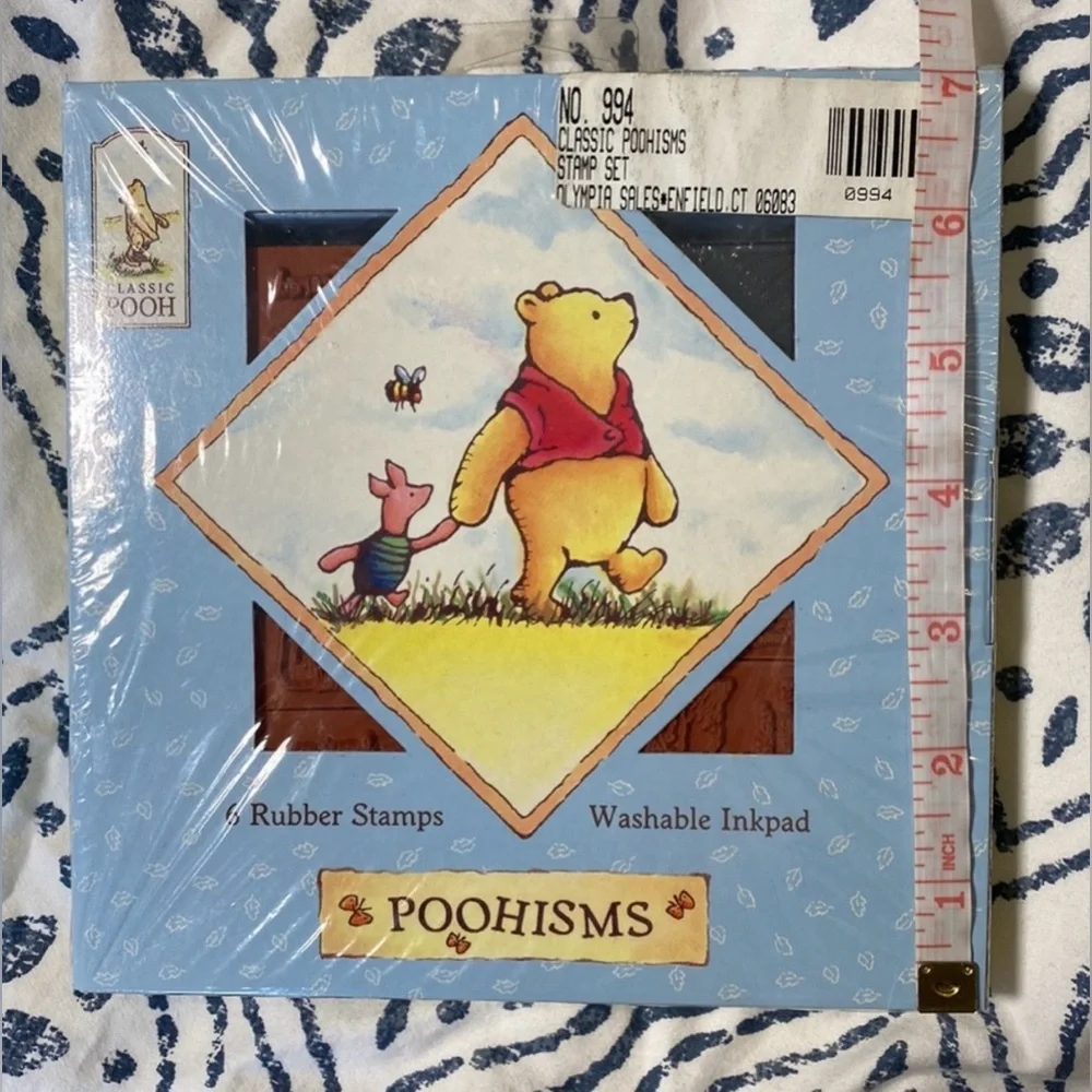 NWT Classic Pooh “Poohisms” Rubber Stamp Collection and Inkpad Set